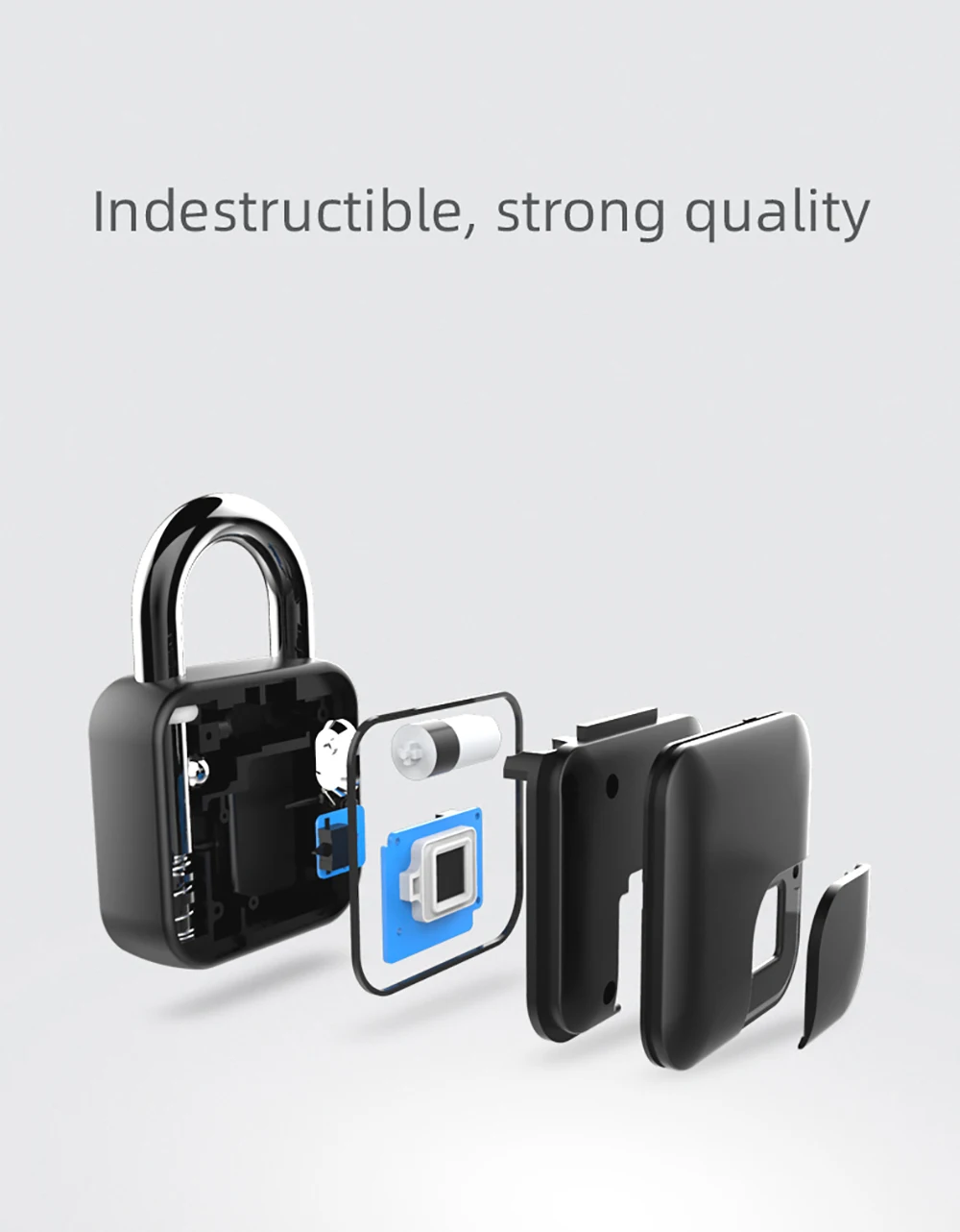 

Tuya Bluetooth Smart Bluetooth-Compat Keyless Fingerprint Door Padlocks USB Rechargeable Anti-Theft Waterproof Security Lock
