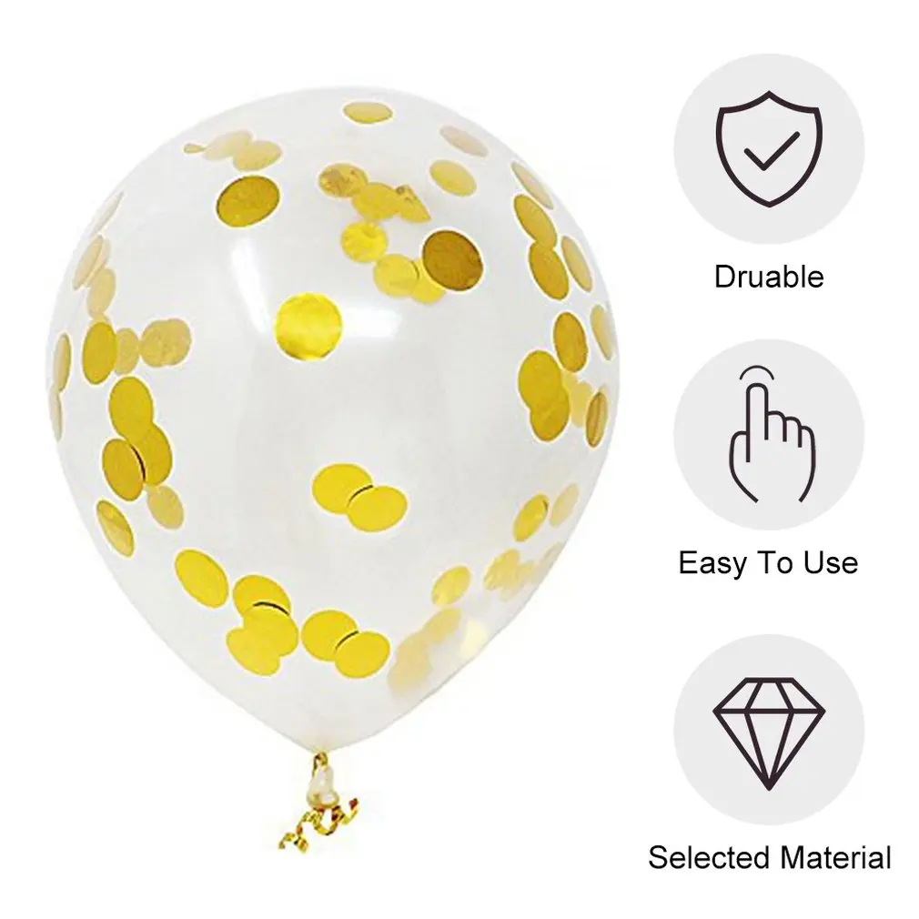 

Latex Sequins Confetti Balloons Portable Party Balloons Transparent Wedding Birthday Decorations Party Decor