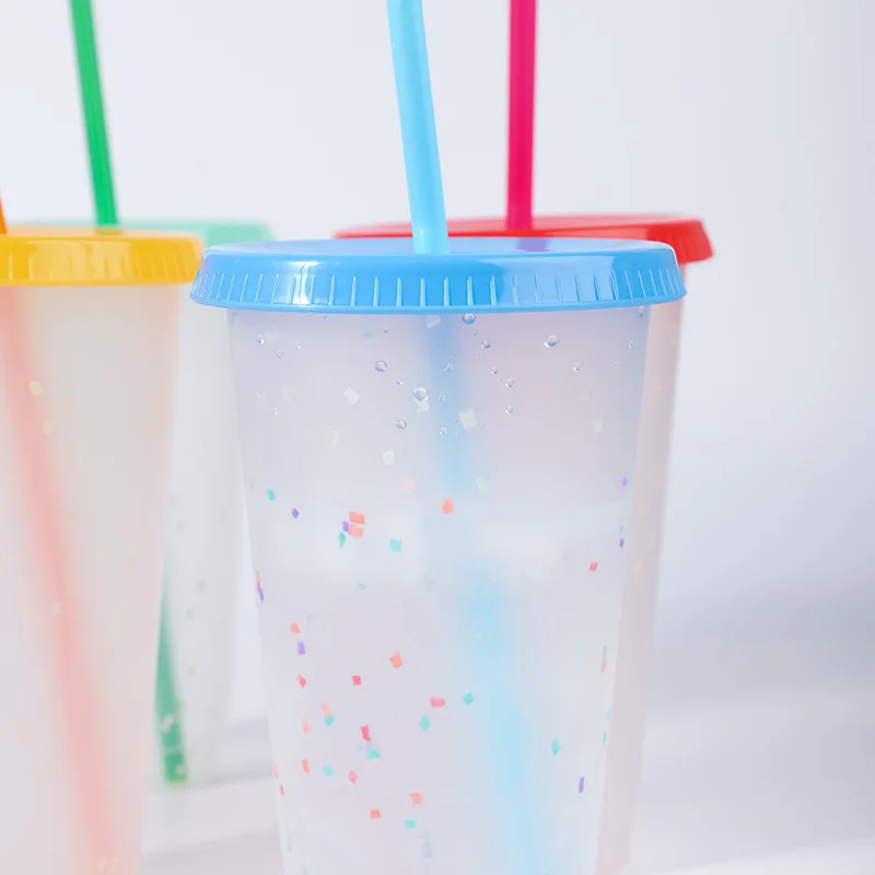 Transparent Color-changing Cup PP Plastic Temperature-sensitive Water When Cold Becomes Five-color Star | Дом и сад
