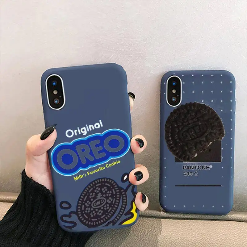 

Oreo Milk Chocolate Biscuit Phone Case For IPhone 6s 7 8 Plus X Xs Xr Xsmax 11 12 Pro Promax 12mini Candy Purple Silicone Cover