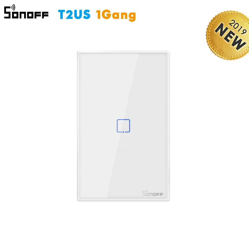 T2-US-1Gang Sonoff T2 US сенсорный Wifi переключатель, Ewelink APP/433 RF пульт дистанционного управления, работа с Alexa Google Home умный дом - Цвет: T2-US-1Gang