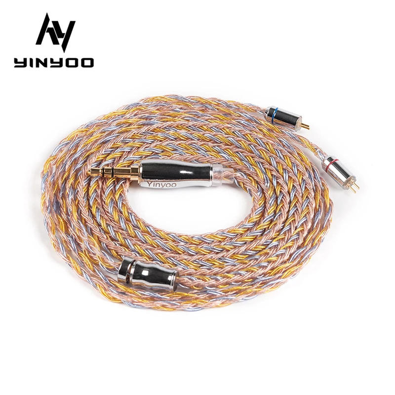 2019 Yinyoo 16 core посеребренный кабель 2 5/3 5/4 4 мм для ZS10 Pro ZSN PRO ZST kb06|Аксессуары