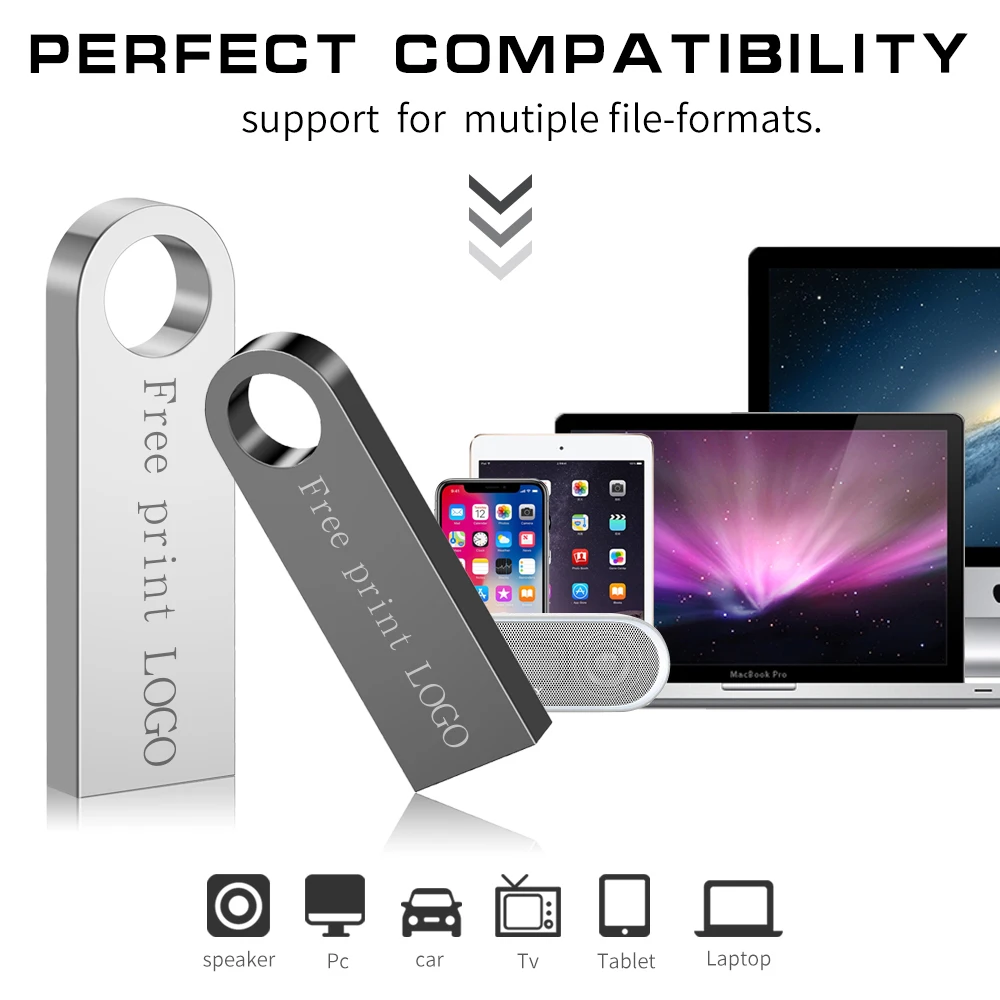 Usb флеш накопитель объемом 64 ГБ металлический 16 водонепроницаемая карта 32 памяти
