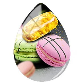 TAFREE Cake Pattern Jewelry Dessert Paintings Tear Drop Cabochon Handmade Glass Cabochons Gifts Women s/lot | Украшения и