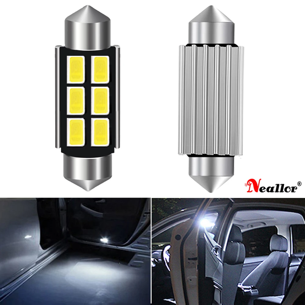 

2 шт. гирлянда 31 мм 36 мм 39 мм 42 мм C5W C10W светодиодная CanBus 5630 SMD Автомобильная Лампа светильник лампа для чтения лампа для номерного знака 6000K бел...