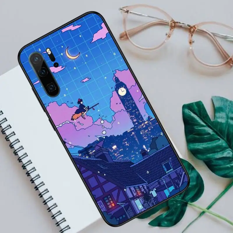 

Anime Vaporwave Glitch art design Phone Cases For Huawei honor Mate P 10 20 30 40 Pro 10i 9 10 20 8 x Lite Luxury brand shell