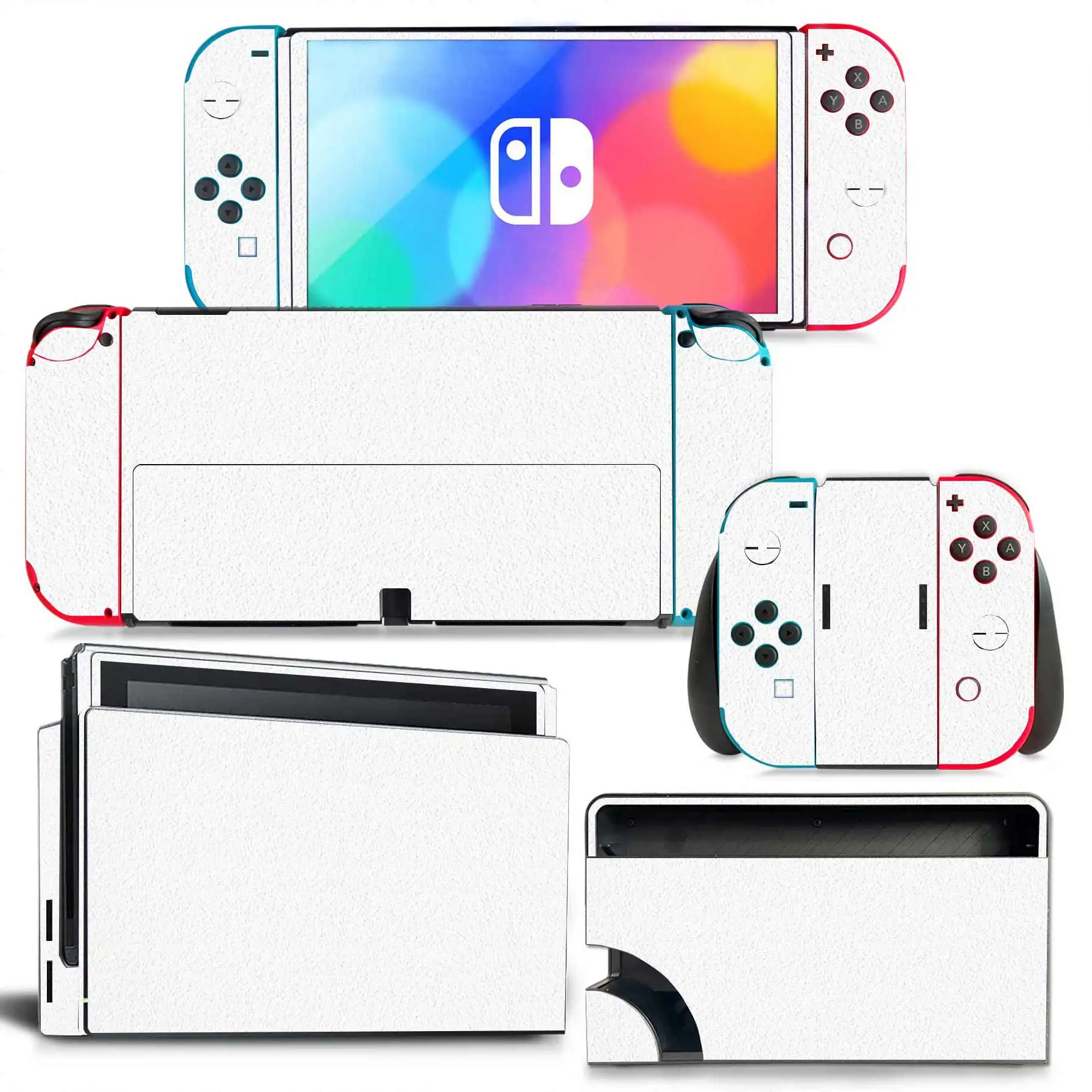 

Белая стильная виниловая наклейка, наклейка для Nintendo Switch OLED Защитная пленка для консоли, игровой аксессуар NintendoSwitch OLED