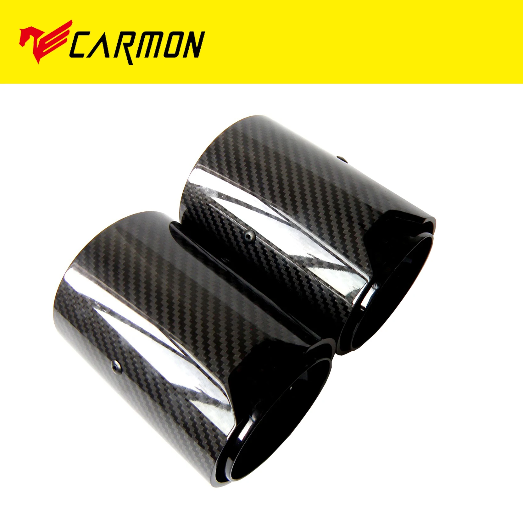 2 шт. из натурального углеродного волокна черный наконечник глушителя выхлопной