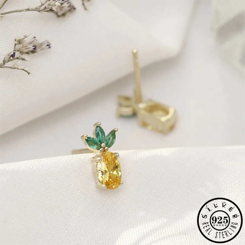 Женские серьги гвоздики из серебра 925 пробы с фианитами|Серьги-гвоздики| |