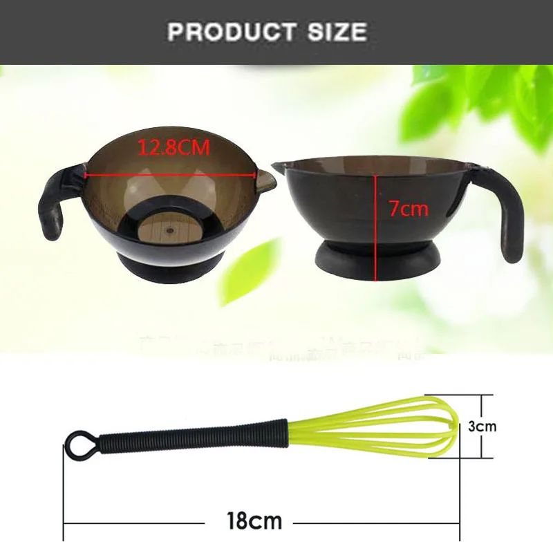 

1Set Hair Dyeing Bowl Mixer Set Barber Stirrer Hair Care Styling Tools Blender Random Color