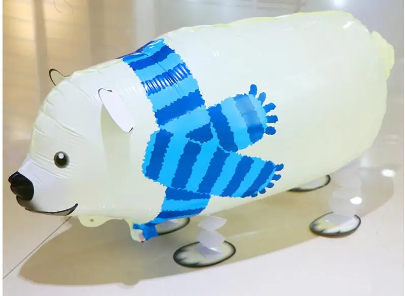 Polar bear Новое поступление, альпака, шар на день рождения, свадебное украшение, милый мультфильм, прогулки, животное, фольга, воздушный шар, динозавр, Белый Кот, балоны - Цвет: Polar bear