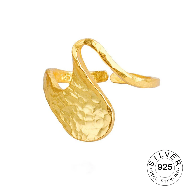 

Минималистский 925 Серебряные кольца для женщин модные креативные кривой линии неправильные геометрические на день рождения вечерние ювели...