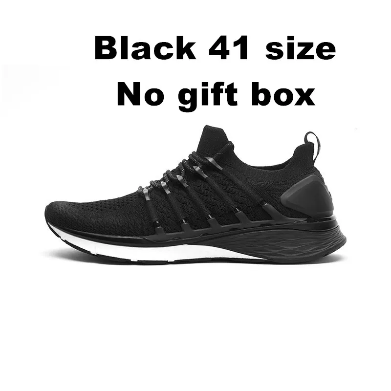 black 41 no gift box Xiaomi Mijia кроссовки спортивная обувь 3 мужские кроссовки попкорн облако бомба 6 в 1 Uni-moulding 3D Fishbone система блокировки - Цвет: black 41 no gift box