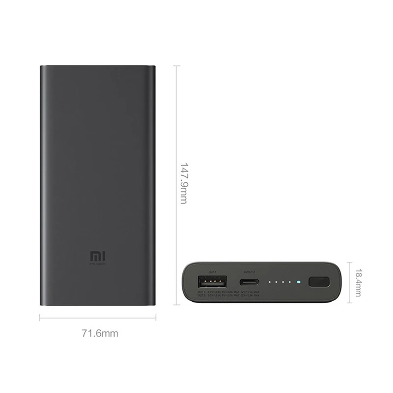 Xiaomi Беспроводной внешний аккумулятор 10000 мАч Qi быстрое зарядное устройство PLM11ZM 10000 мАч Внешний аккумулятор для iPhone X Xs MAX samsung