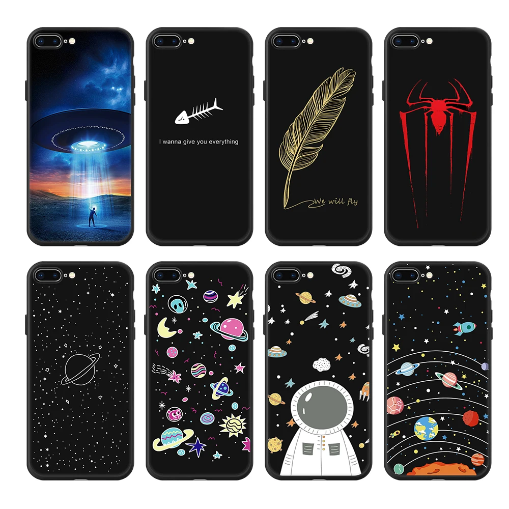 Painted Pattern Silicone Cover For iPhone XS Max XR X 7 8 Plus Matte TPU Phone Coque Case 6 6S 5 5S SE |