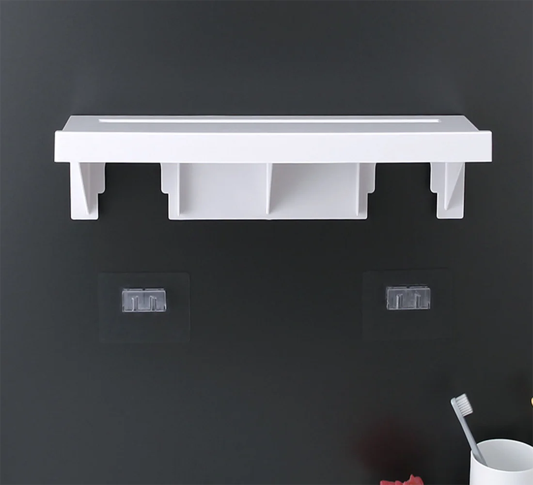 Домашняя полка для хранения без дырочек ванной комнаты гостиной украшения стен