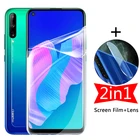 Гидрогелевая пленка для экрана 2 в 1 для Huawei Y7P Y7 Pro Y 7 Prime 2019 7 P Huaweiy7p + защита для объектива камеры не защитное стекло