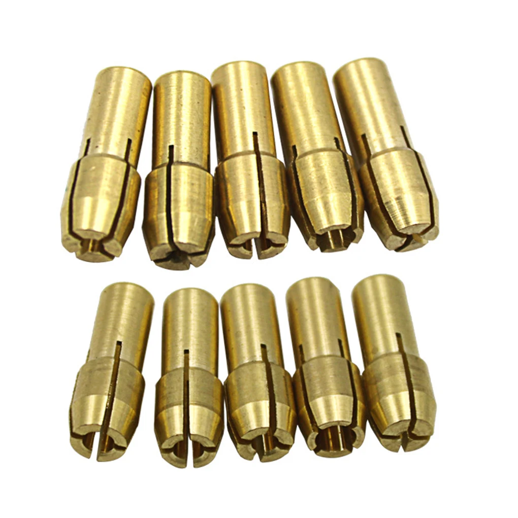 11PCS/Set Brass Drill Chucks Collet Bits 0.5-3.2mm 4.3mm Shank Screw Nut Replacement for Dremel Rotary Tool | Инструменты