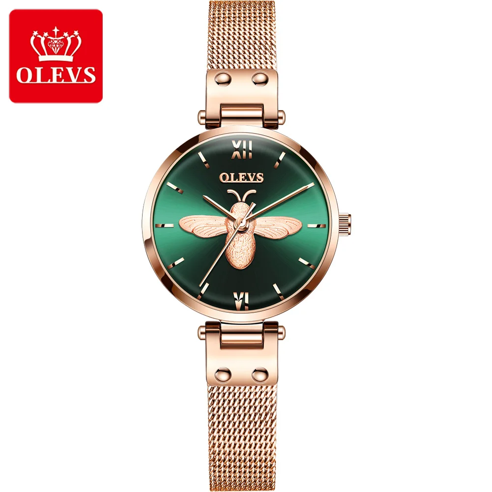 

2021 Hot Selling Female Watch For Women Quartz Movement Cute Bee Stainless Steel Strap ас женские montre femme