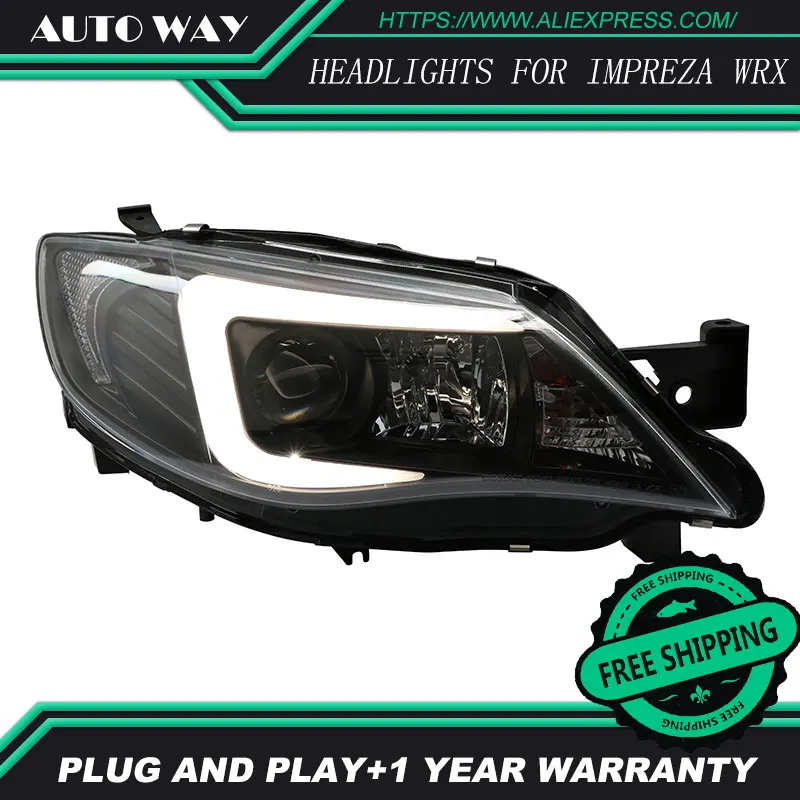 Car Styling Head Lamp case for Subaru WRX STI 2009-2012 Headlights LED Headlight DRL Bi-Xenon Lens HID Double | Автомобили и