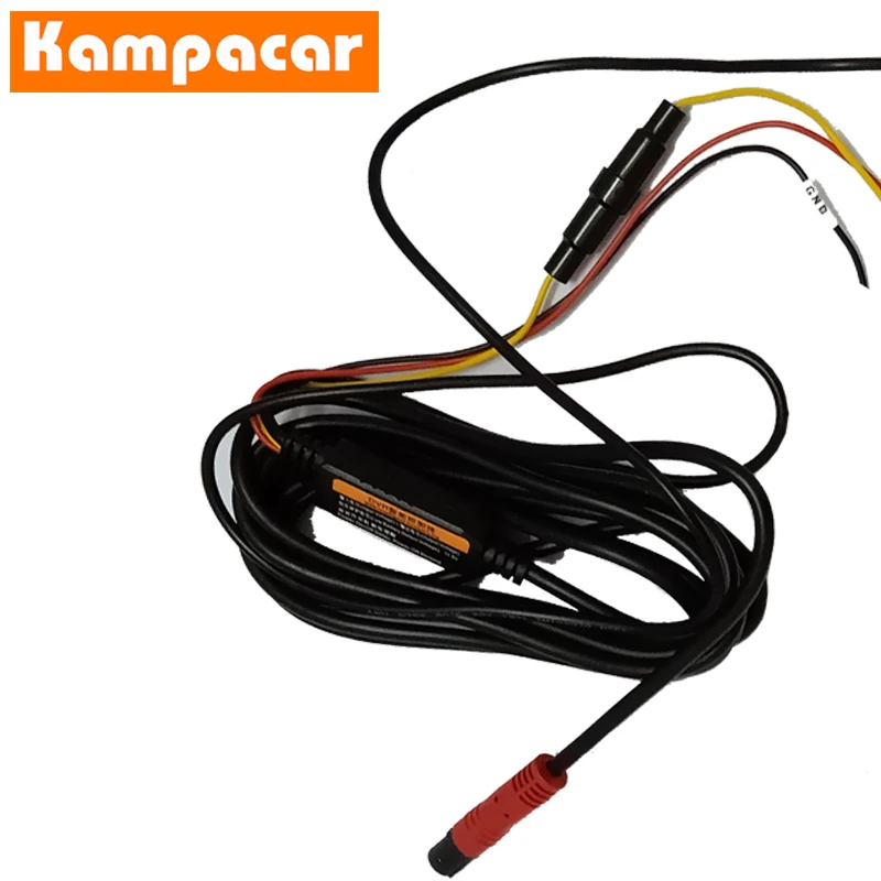 Kampacar трансформатор для автомобильных видеорегистраторов автомобильный парковочный монитор провод 2,6 метров для автомобиля приборный видеорегистратор автомобильный мини возможный трансформатор