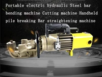 portable electric hydraulic steel bar bending machine cutting machine handheld pile breaking steel bar straightening machine