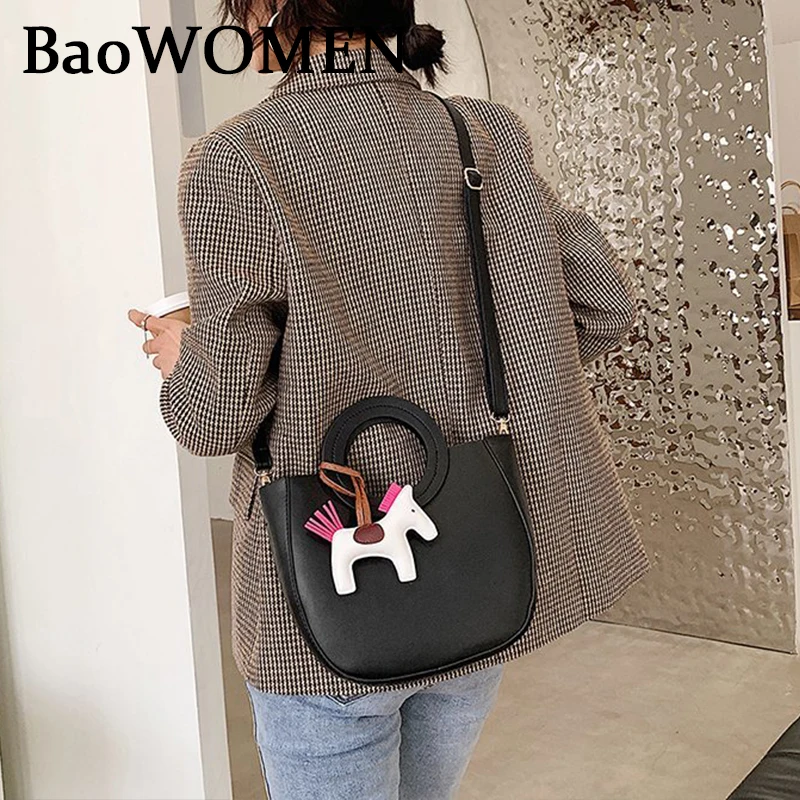 

BaoWomen Luxury PU Leather Handbags Women Shoulder Bag Quality Ladies Bucket Bag Famous Brands Female Small Messenger Bags
