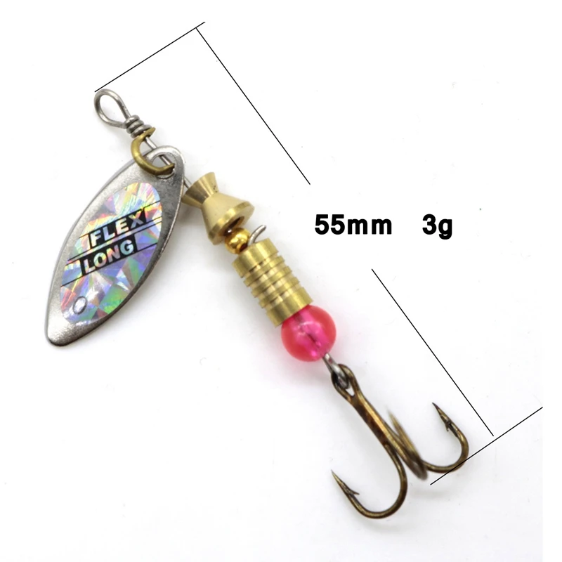 10Pcs/Lot Fishing Spoon Lures Spinner Bait 3-7G Wobbler Metal Baits Spinnerbait Isca Artificial Free with Box | Спорт и развлечения