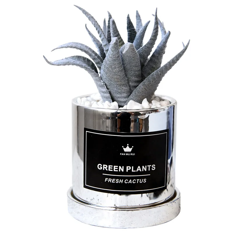 Новинка 2020 года набор искусственных зеленых растений суккулентов в горшке из