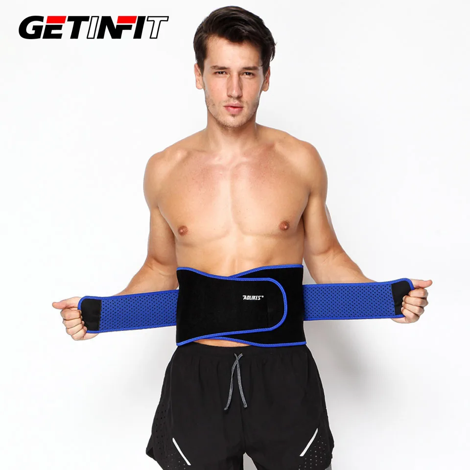 

Getinfit 1PCS Breathable Sports Pressurized Back Waist Support Plus Size Elastic Fitness Bodybuilding Brace Weightlifting Belt
