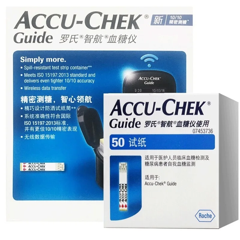 

Тест-полоски для глюкометра Accu-Chek, 100 шт. (2 шт. в упаковке 50), немецкий медицинский домашний измерительный прибор для глюкометра Roche