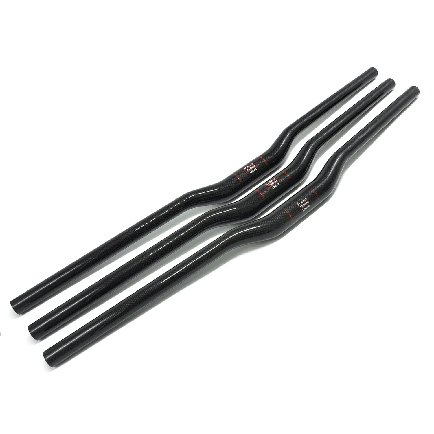 

Full Carbon Fiber Mountain Road Bike 3K Handlebar Handlebar 600mm-740mm