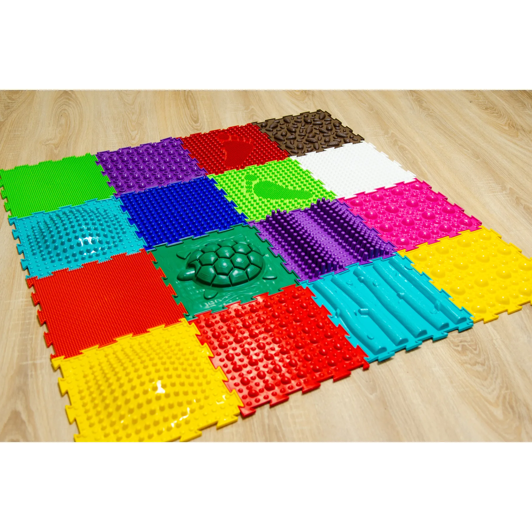 Детский массажный коврик ОРТОДОН набор MIX № 16 (16 пазлов)|Коврики развивающие| |