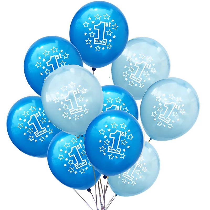 Шары из латекса для 1 го дня рождения мальчика 10 шт.|Воздушные шары и аксессуары| |