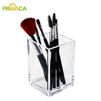 transparent makeup brush holder pen storage box organizer for cosmetics solid aesthetic jewelry container home deskbathroom bag