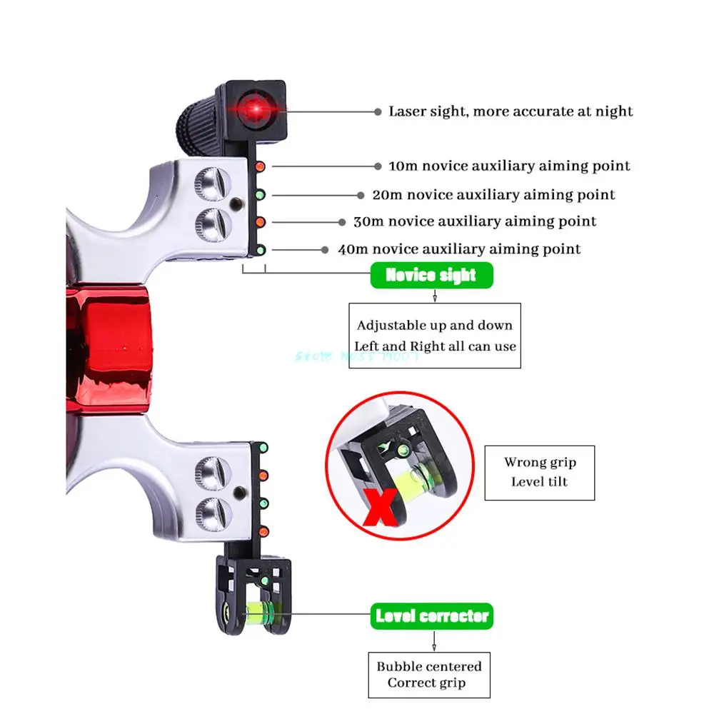 Высокая точность Портативный Сильный всасывания рогатки стальной шар Магнитный