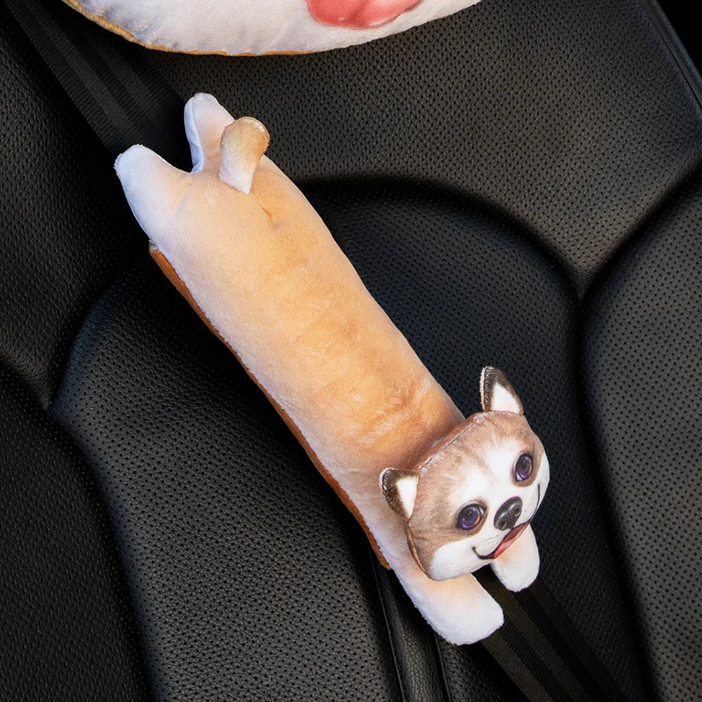 Чехлы для ремня безопасности в виде мультяшных животных плюшевые подушки