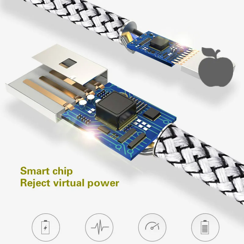 USB кабель Micro Type C для iPhone X Xr 9 8 7 6 зарядный зарядки Huawei Samsung s8 S9 Note Android кабели|Кабели
