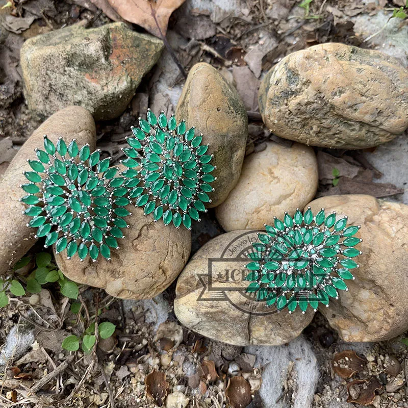 Комплект из серег и кольца с изумрудом|Ювелирные наборы| |