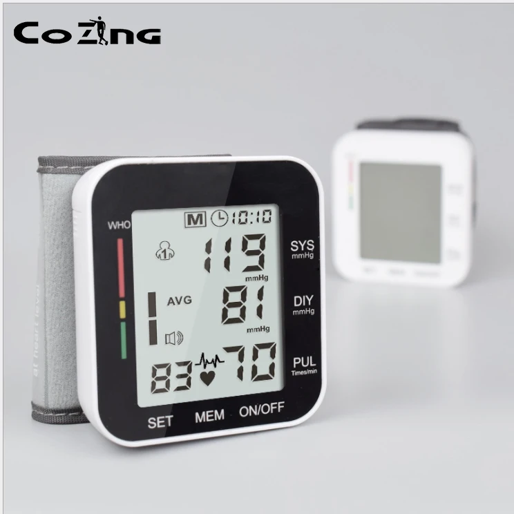 High-definition Digital Cuff Tonometer LCD Display Screen Wrist Blood Pressure Monitor Device Heart Pulse Rate Meter Tensiometer | Красота и