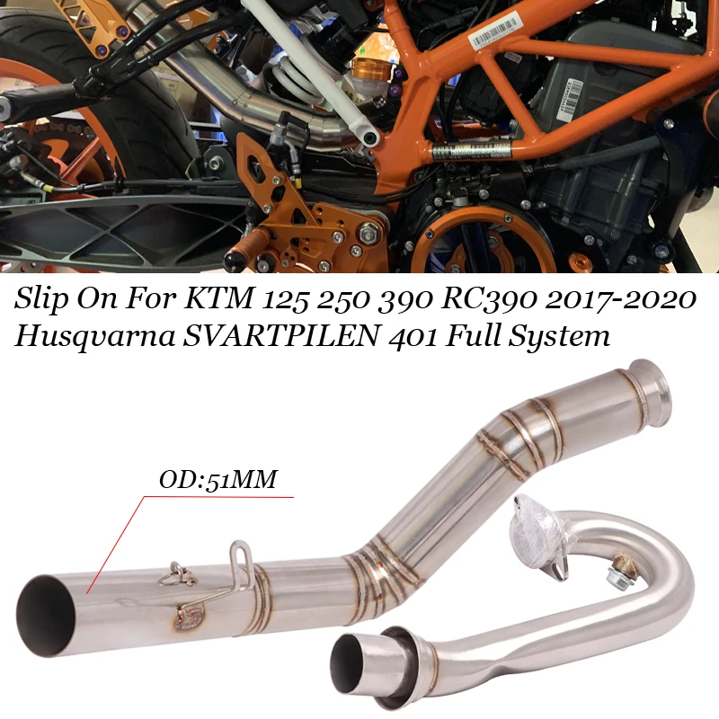 

Для KTM 125 250 390 RC390 2017-2020 Husqvarna SVARTPILEN 401 2018-2019 полностью Модифицированная выхлопная труба мотоцикла