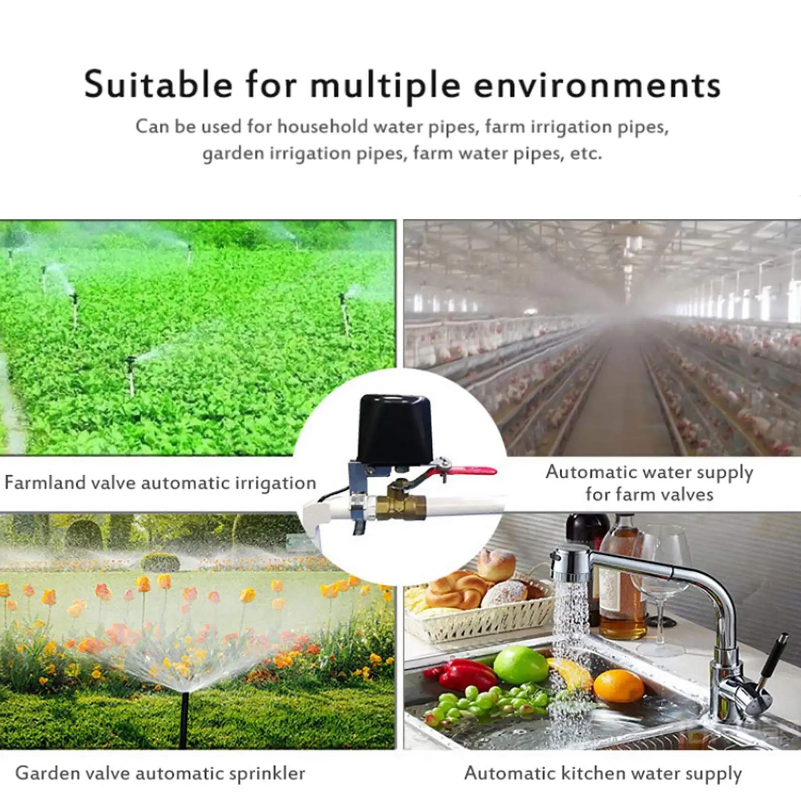 Умный автоматический клапан для воды/Газа управление с помощью приложения Alexa