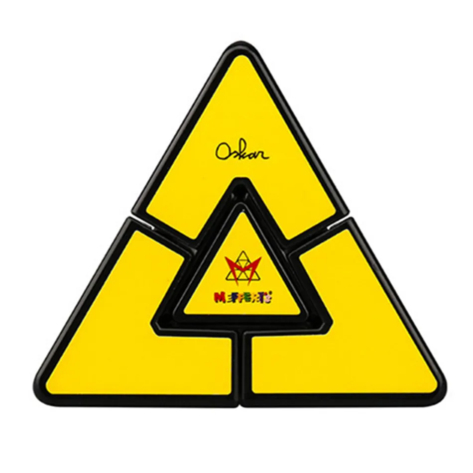 Моя Двойная Пирамида Кубик Рубика Черная Наклейка Профессиональная Скорость