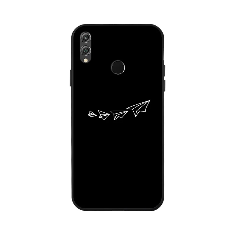 Чехол для телефона с узором huawei honor 8x max черный чехол из мягкого ТПУ Модный |