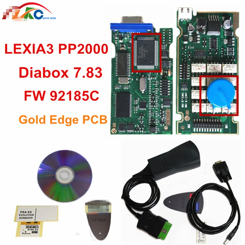 2019 Lexia3/PP2000 Золотая печатная плата Lexia3 с Diagbox V7.83 Lexia 3 прошивка 921815C диагностический