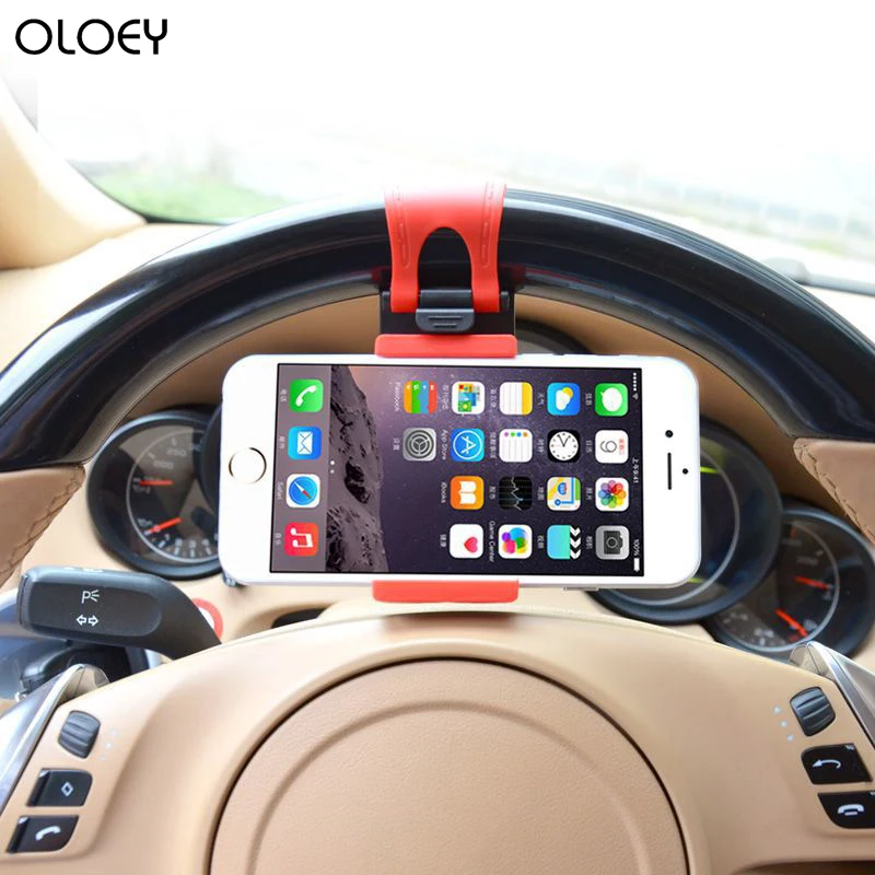 Универсальный автомобильный держатель для телефона зажим на руль iphone 11 Pro Max X Xr Xs 5