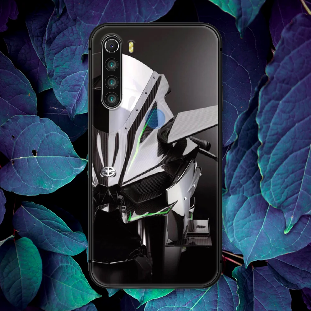 

K-Kawasaki Ninja Motorcycle Phone Case For Xiaomi Redmi Note 7 8 8T 9 9S 4X 7 7A 9A K30 Pro Ultra black Bumper Soft Coque 3D