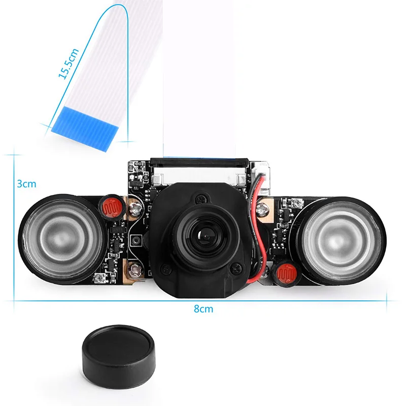 Модуль камеры ночного видения для Raspberry Pi 4 мини 5MP 1080P HD видео OV5647 сенсор