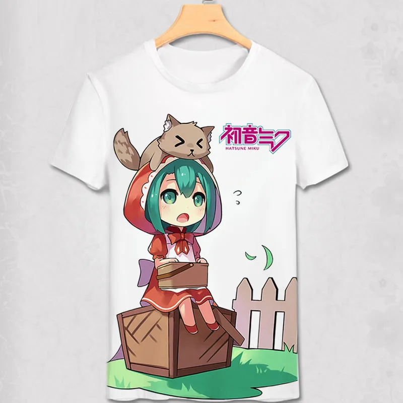 25 Новинка, футболка vocaloid Hatsune Miku, аниме, известная японская анимация, новинка, летняя мужская футболка, карнавальный костюм, Милая футболка - Цвет: 25