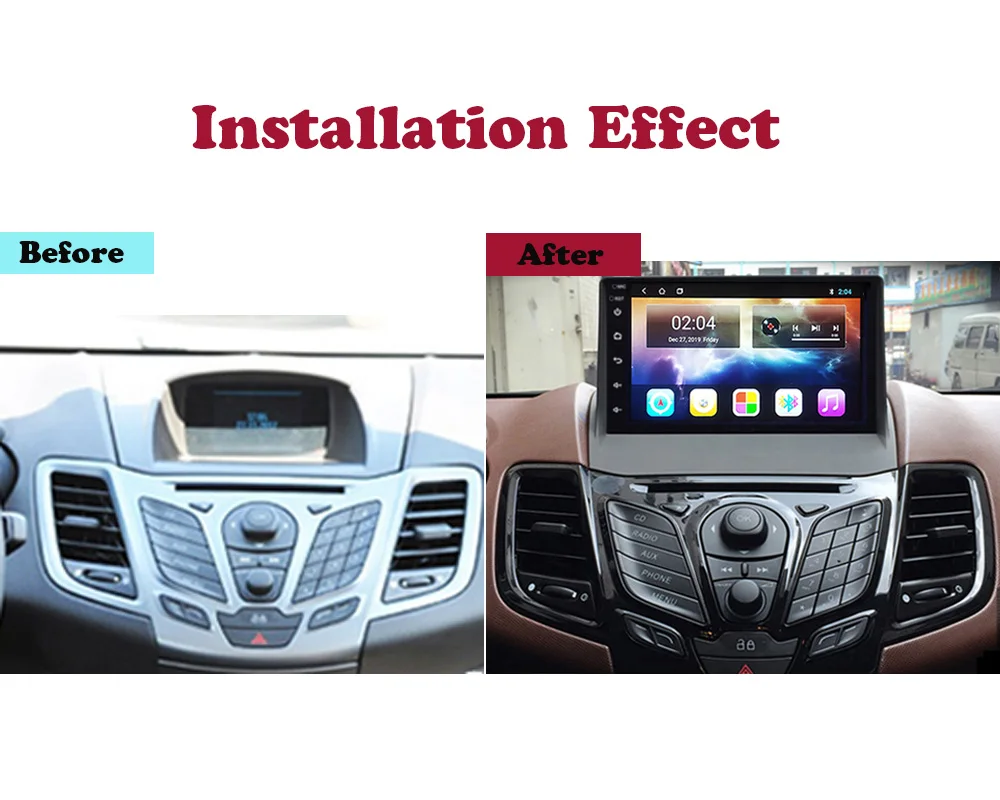 Автомобильный радиоприемник Android 9 0 для Ford Fiesta 2009 2010 2018 2019 IPS GPS навигация